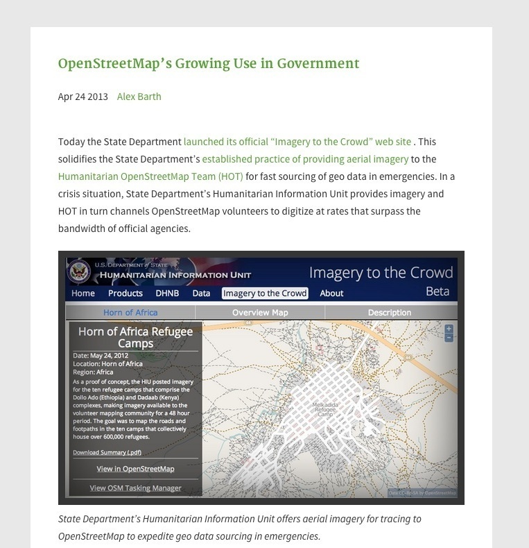 OpenStreetMap in the government.